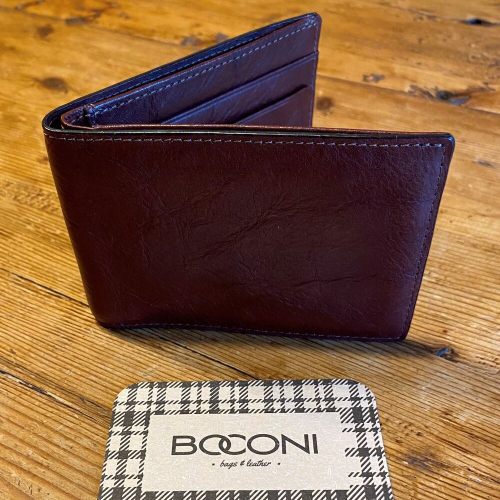 BECKER Slimster Wallet in Whiskey w/Black